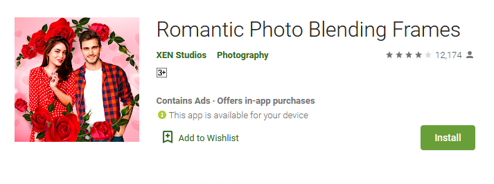 Romantic Photo Blending Frames